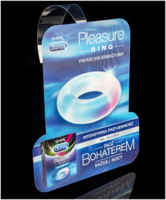 Wobblers - lenticular printing
DUREX